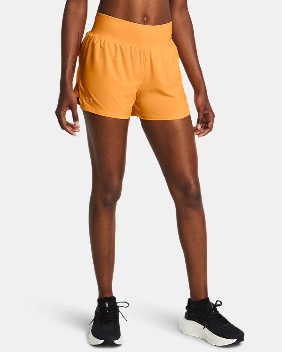 UA Run Stamina Shorts (8 cm) für Damen, Orange, pdpMainDesktop image number 0